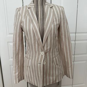 L’Agence woman’s linen striped blazer size 0